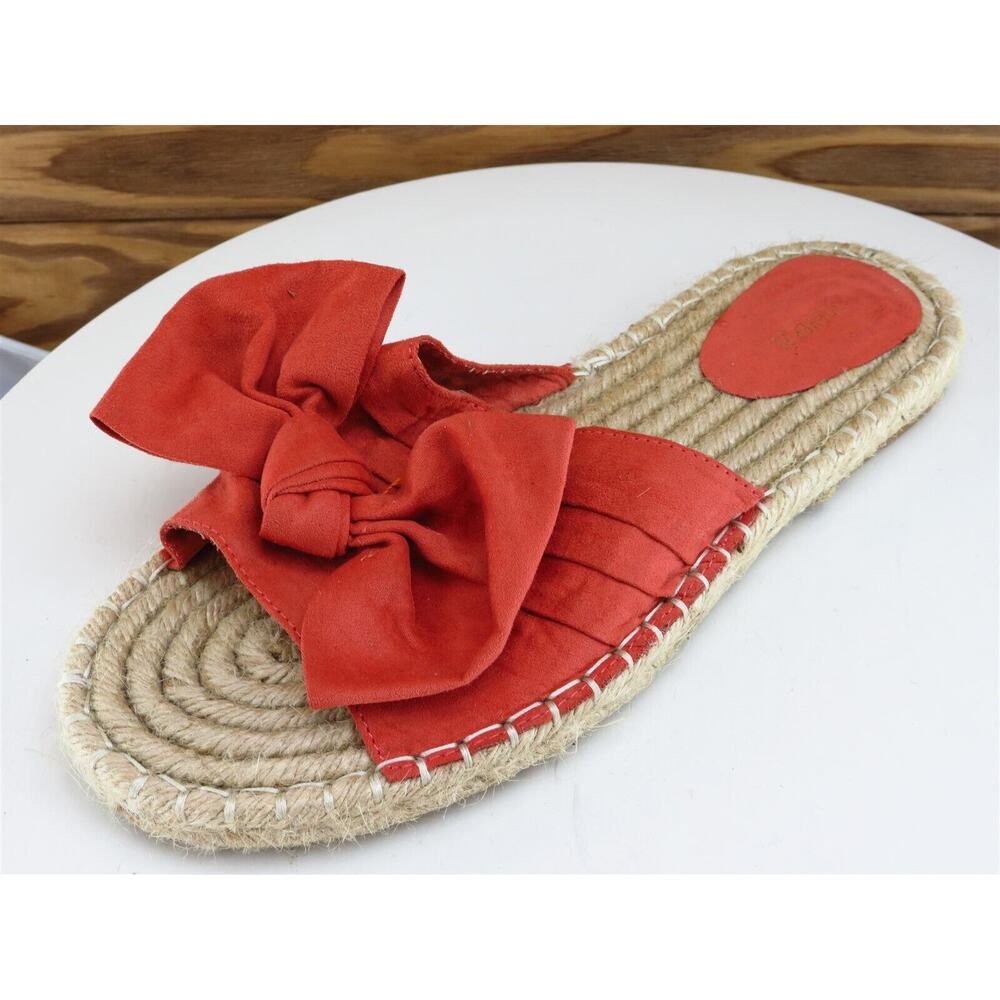 FOREVER 21 Size 8.5 Sandal Slide Orange Fabric Women M